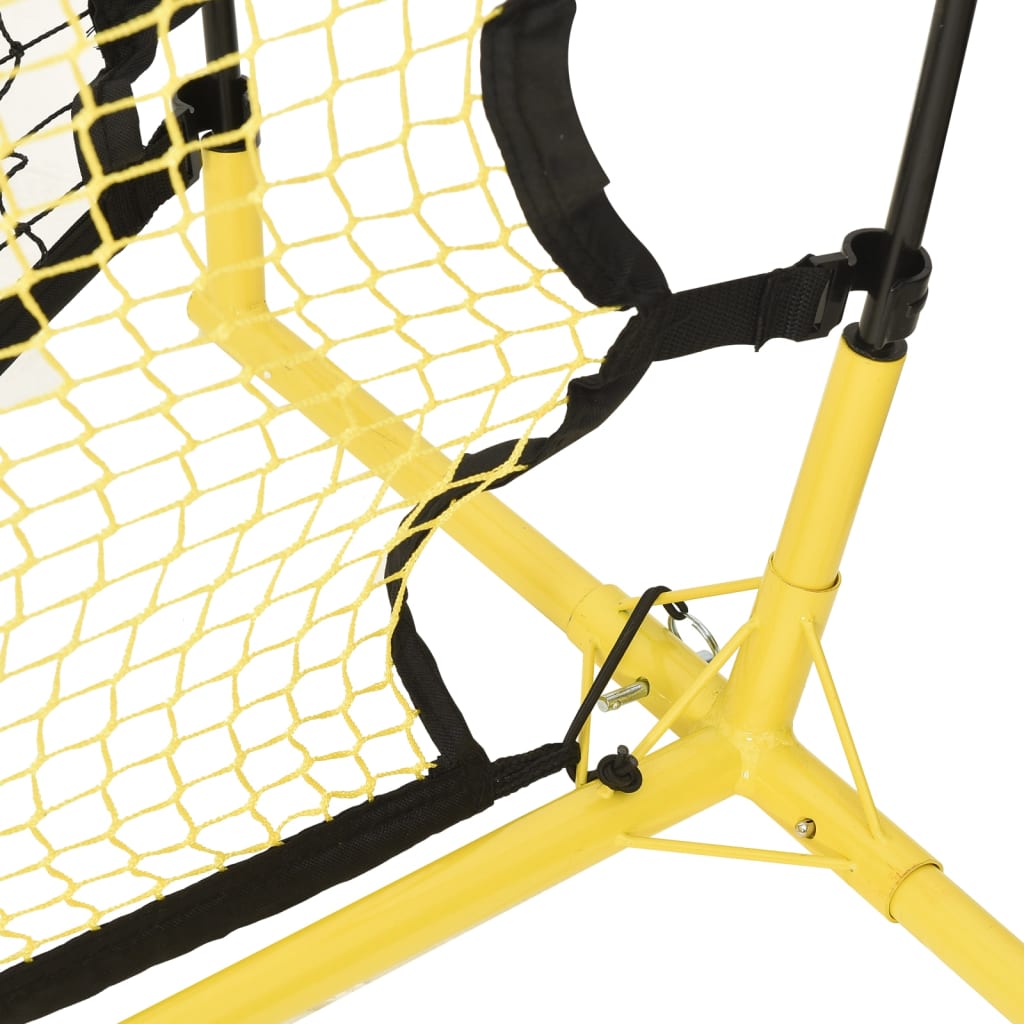 vidaXL Rebounder piłkarski, czarno-żółty, 183x85x120 cm, poliester