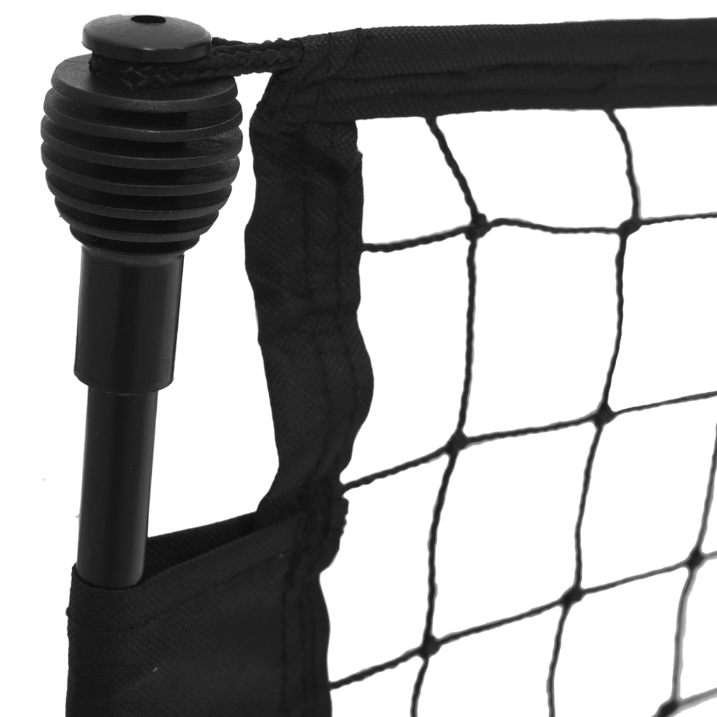 vidaXL Rebounder piłkarski, czarno-żółty, 183x85x120 cm, poliester