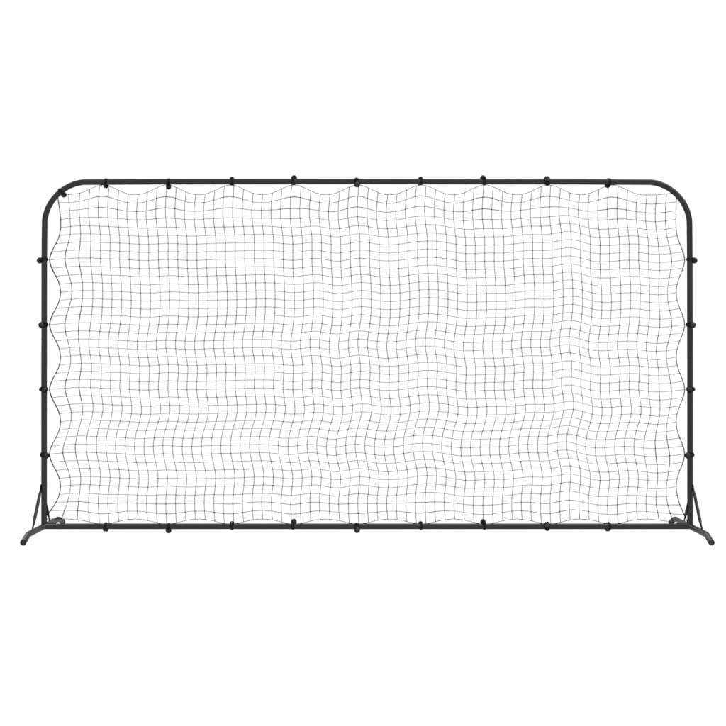 vidaXL Rebounder do piłki nożnej, czarny, 366x90x183 cm, HDPE