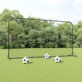 vidaXL Rebounder do piłki nożnej, czarny, 366x90x183 cm, HDPE
