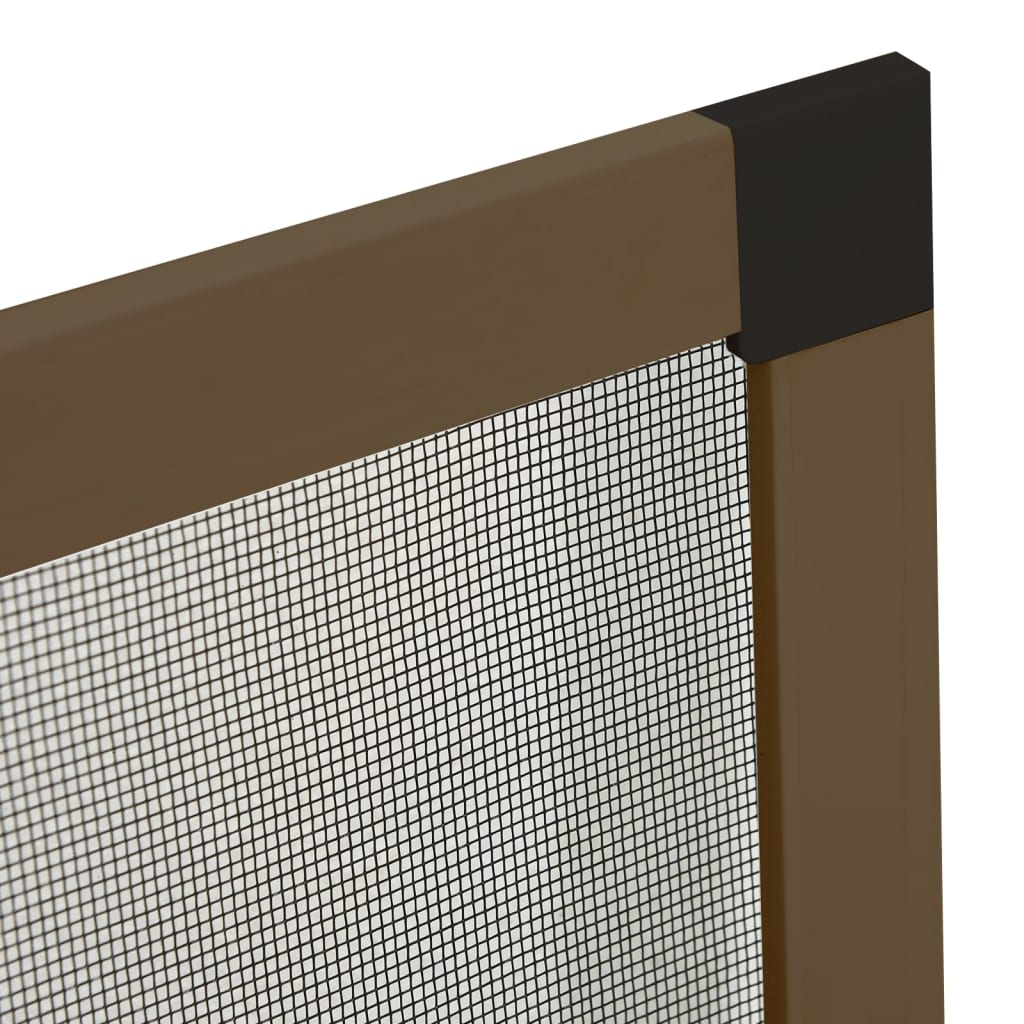 vidaXL Moskitiera okienna, brązowa, 80x100 cm