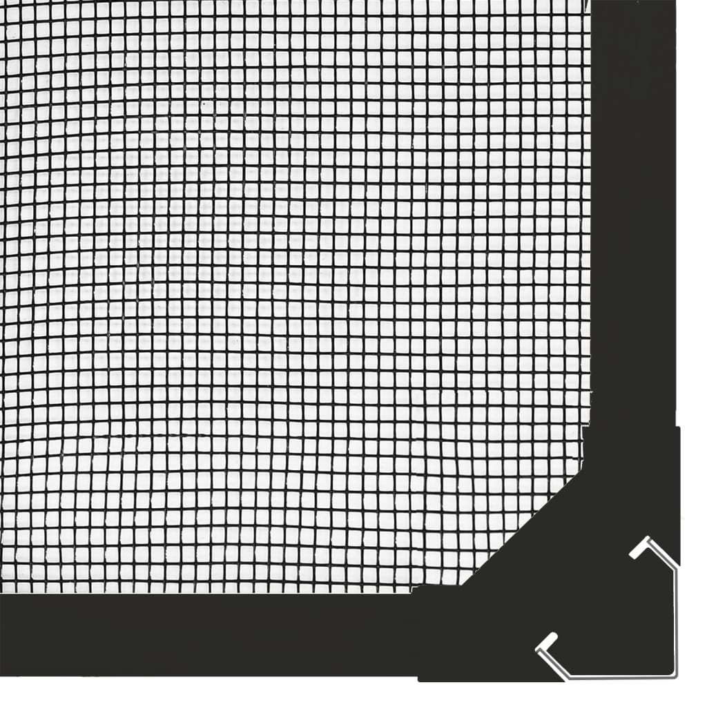 vidaXL Magnetyczna moskitiera okienna, antracytowa, 80x140 cm