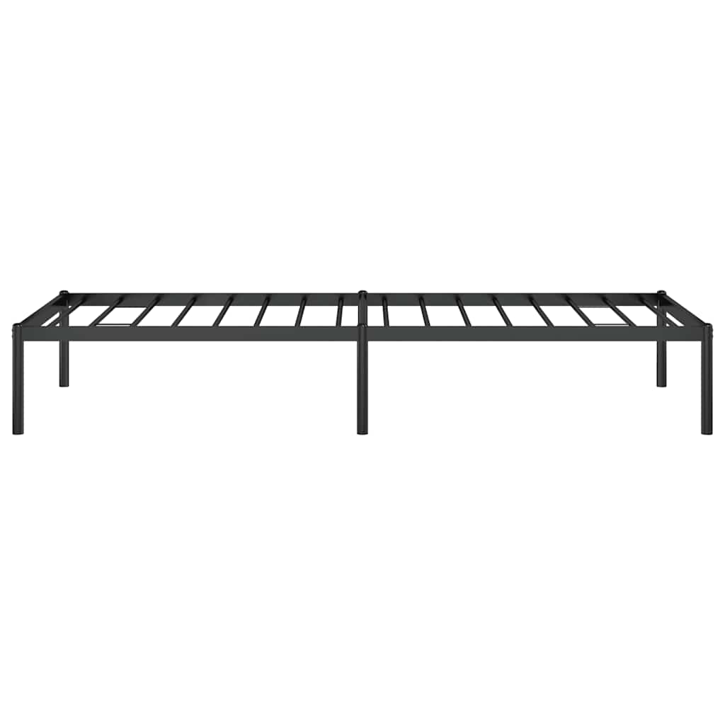 vidaXL Metalowa rama łóżka, czarna, 75x190 cm