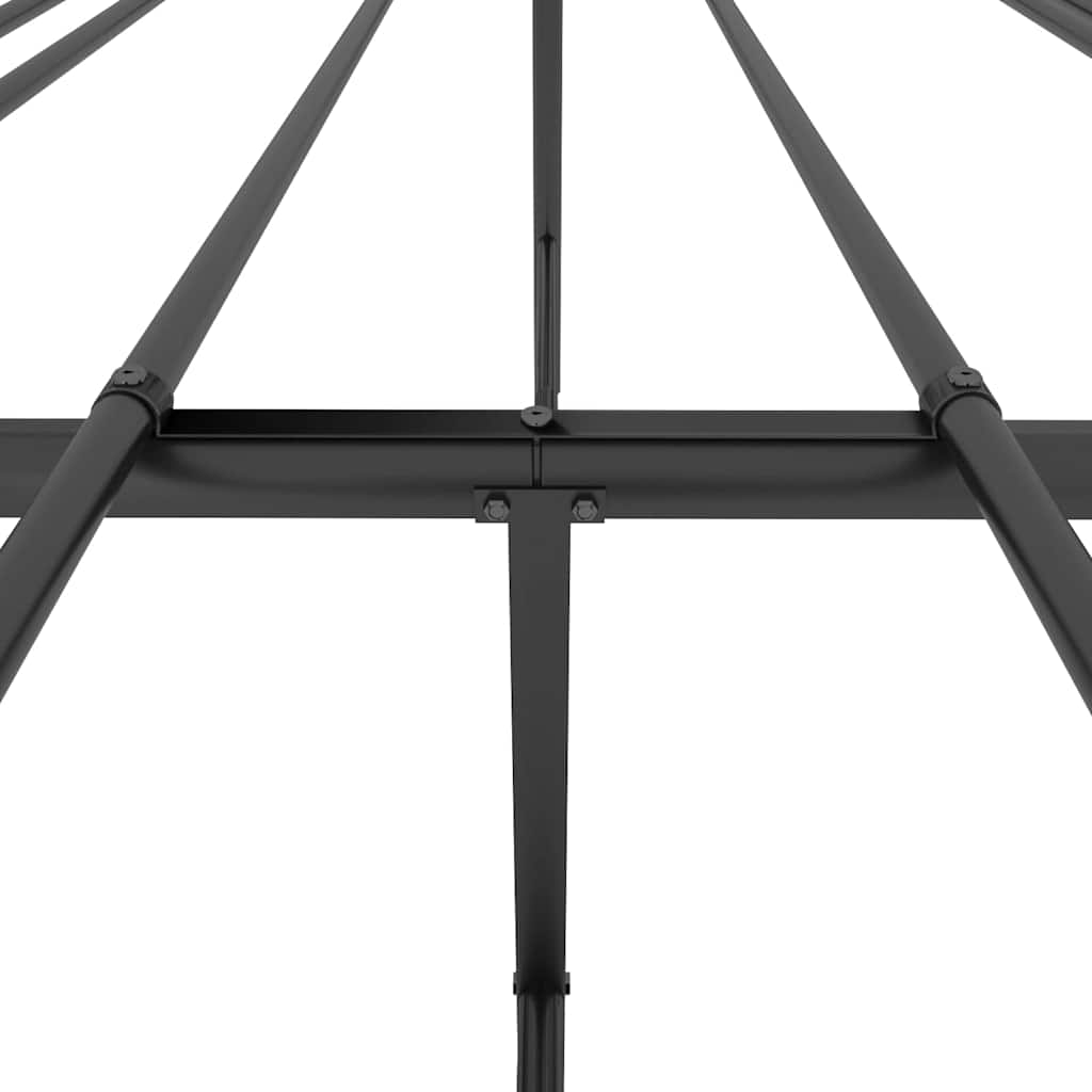 vidaXL Metalowa rama łóżka, czarna, 200x200 cm