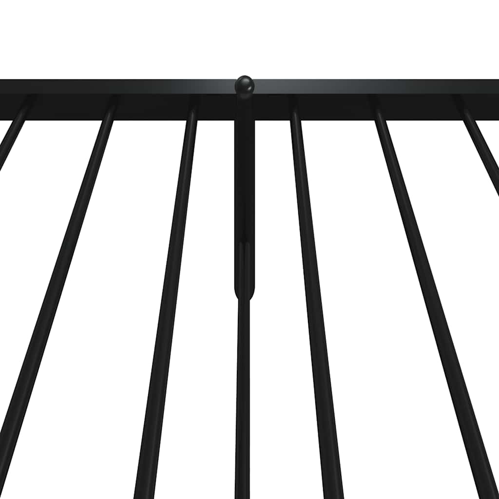 vidaXL Metalowa rama łóżka z wezgłowiem i zanóżkiem, czarna, 100x200cm