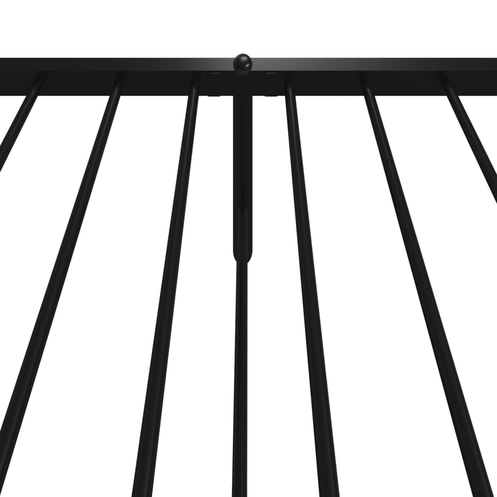 vidaXL Metalowa rama łóżka z wezgłowiem i zanóżkiem, czarna, 107x203cm