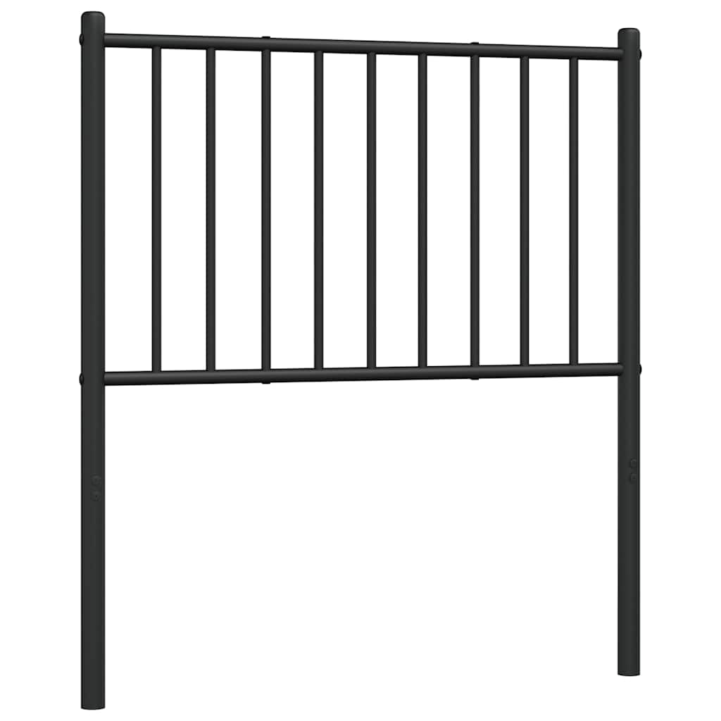 vidaXL Metalowe wymienne wezgłowie, czarne, 75 cm