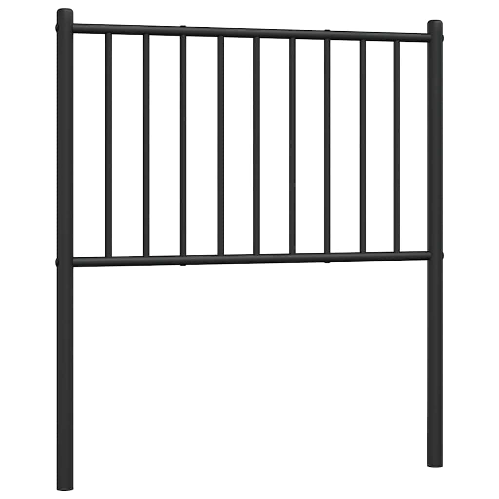 vidaXL Metalowe wymienne wezgłowie, czarne, 75 cm
