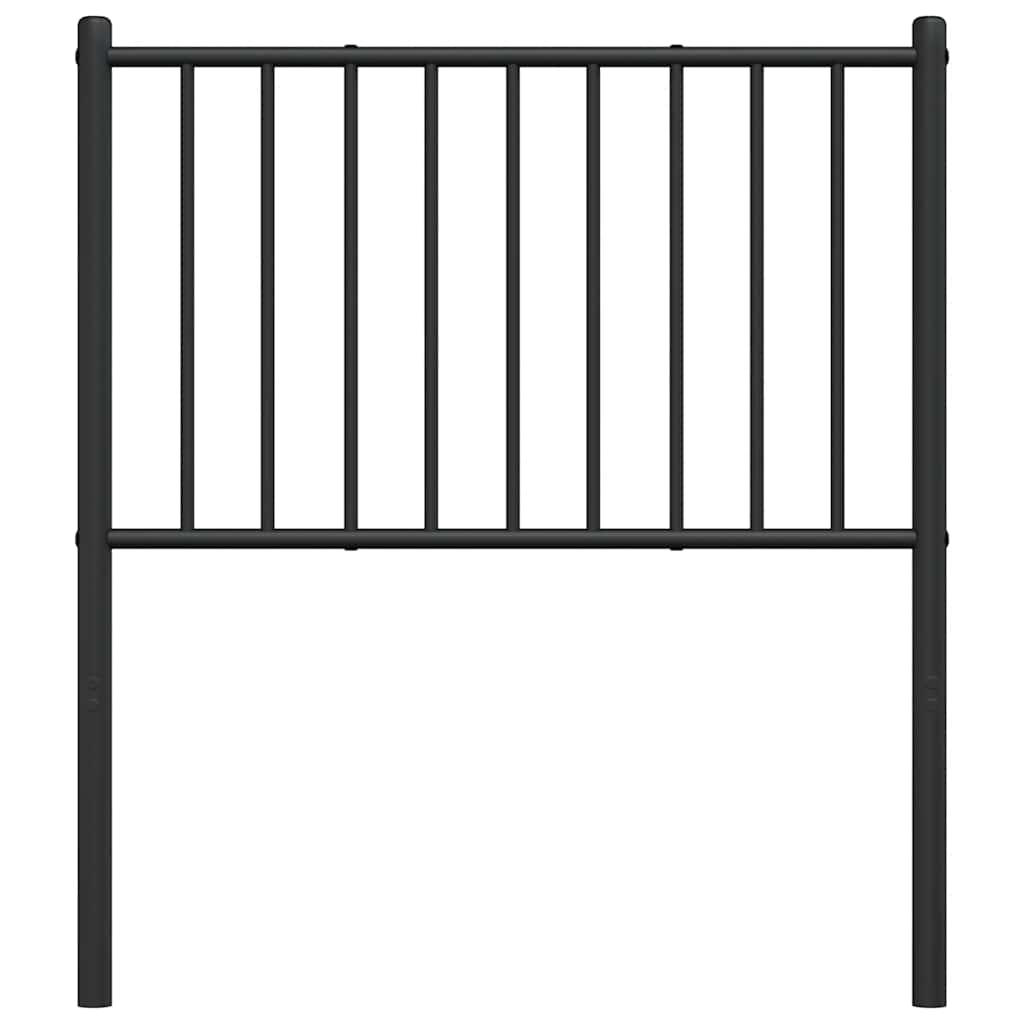 vidaXL Metalowe wymienne wezgłowie, czarne, 75 cm