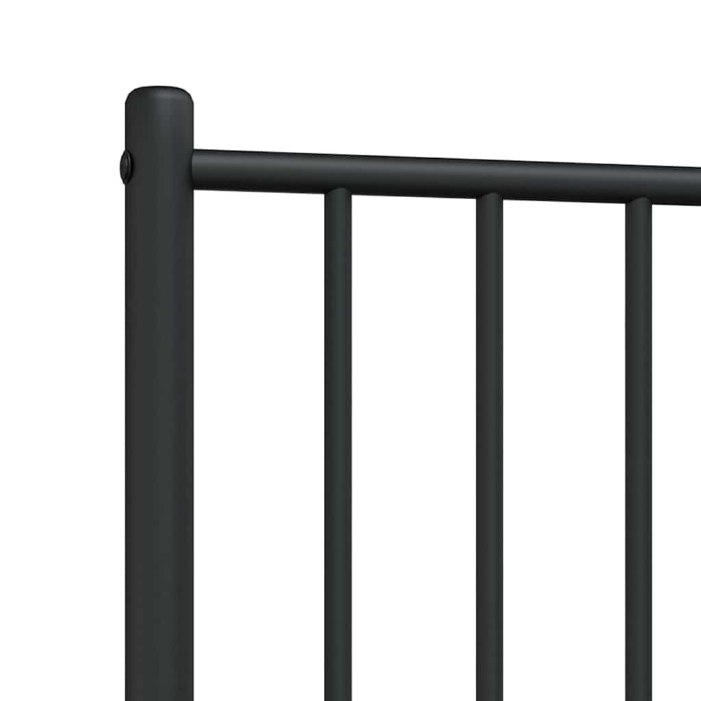 vidaXL Metalowe wymienne wezgłowie, czarne, 75 cm