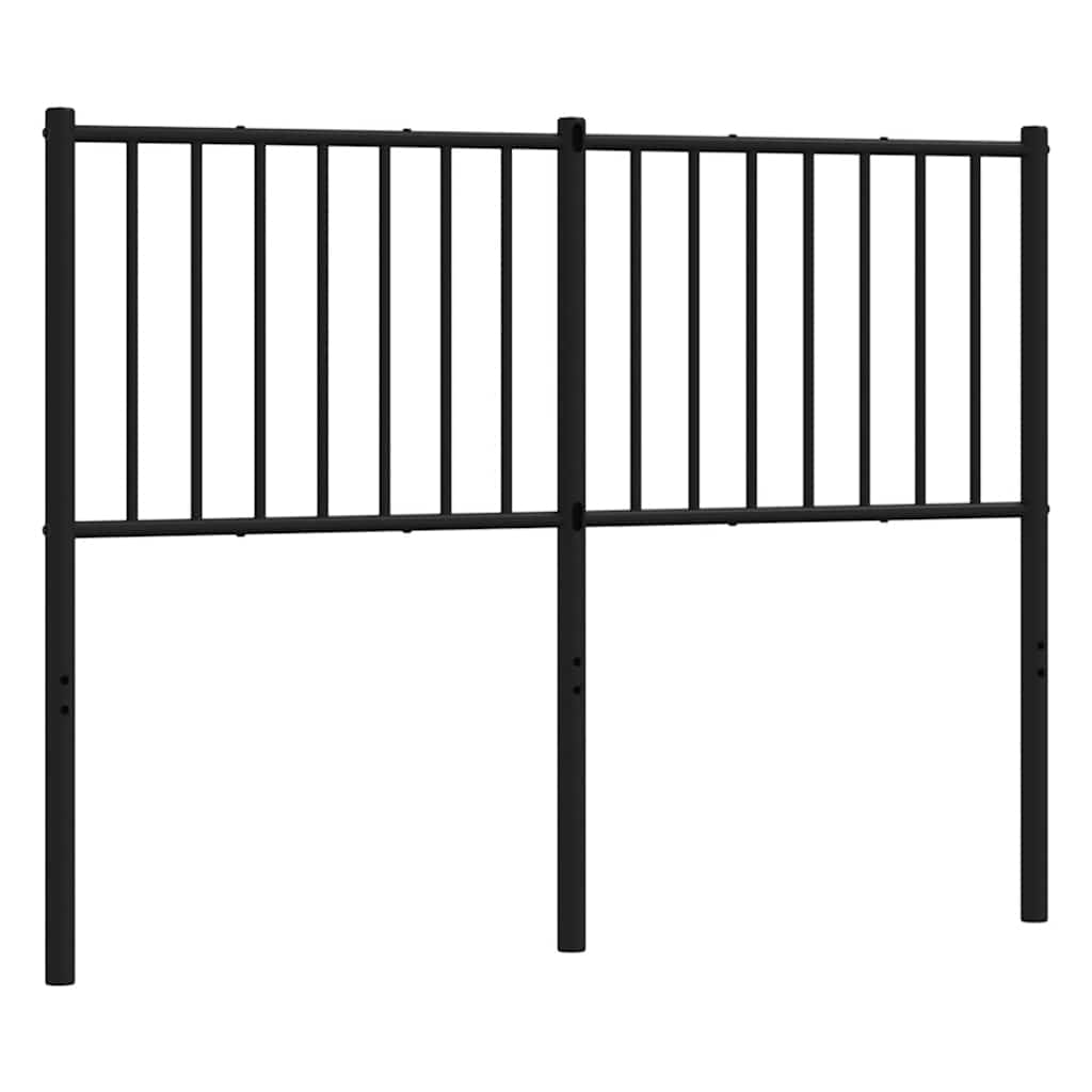vidaXL Metalowe wymienne wezgłowie, czarne, 120 cm