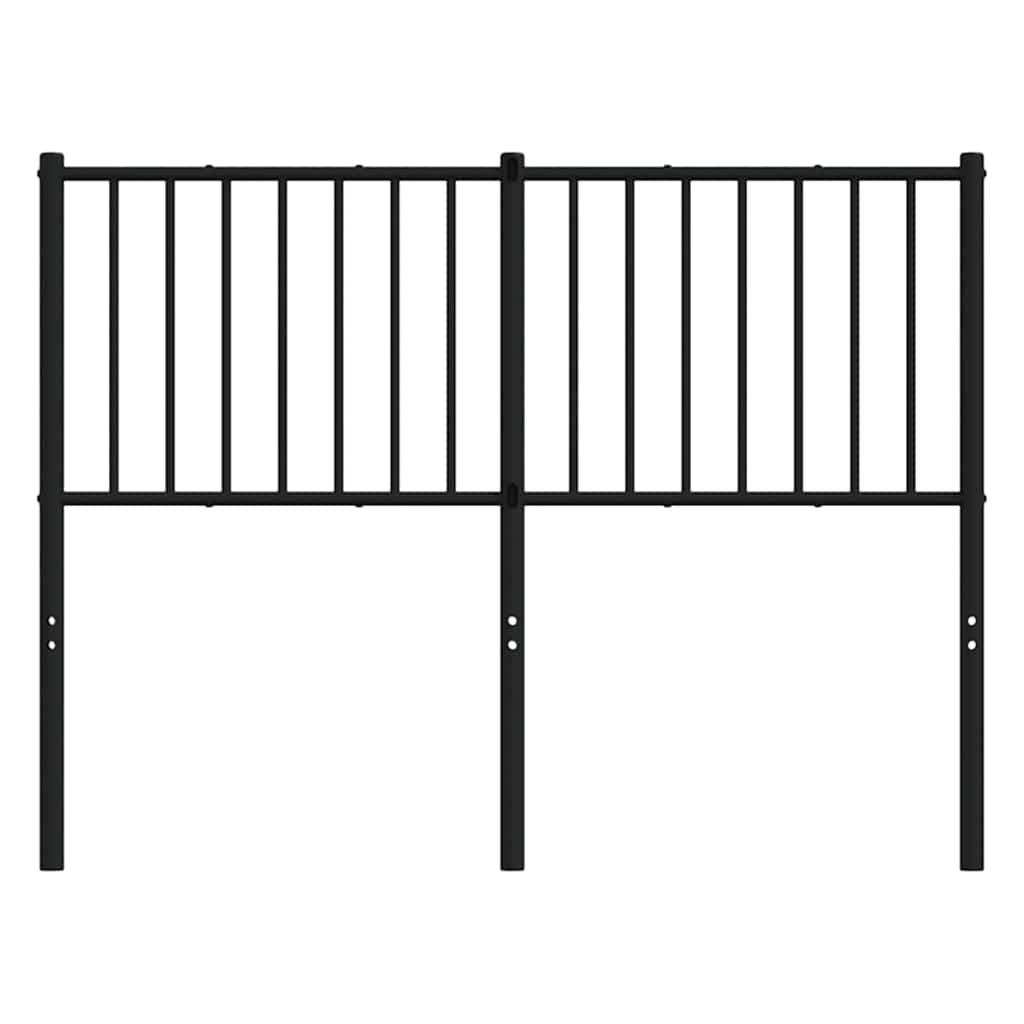 vidaXL Metalowe wymienne wezgłowie, czarne, 120 cm