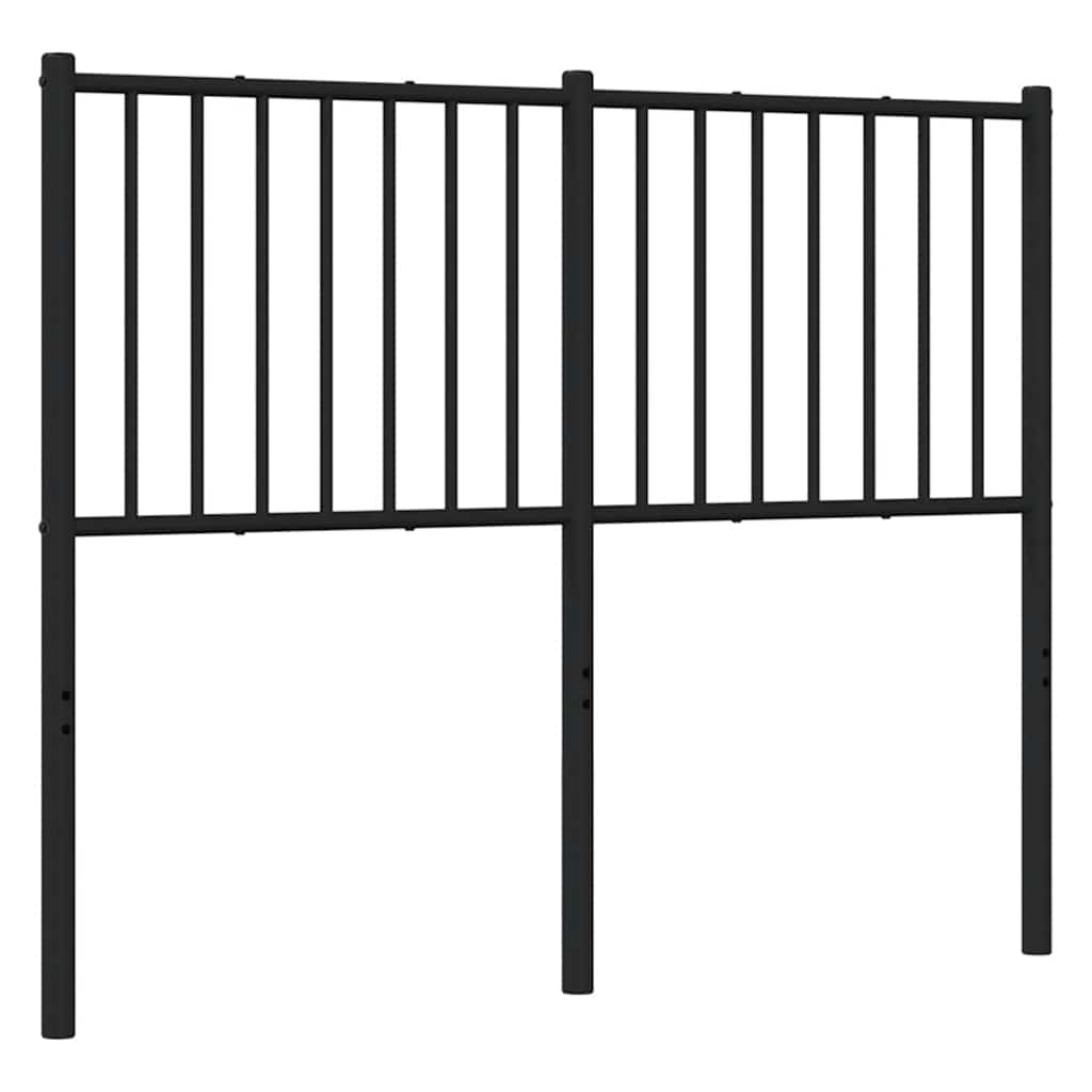 vidaXL Metalowe wymienne wezgłowie, czarne, 120 cm