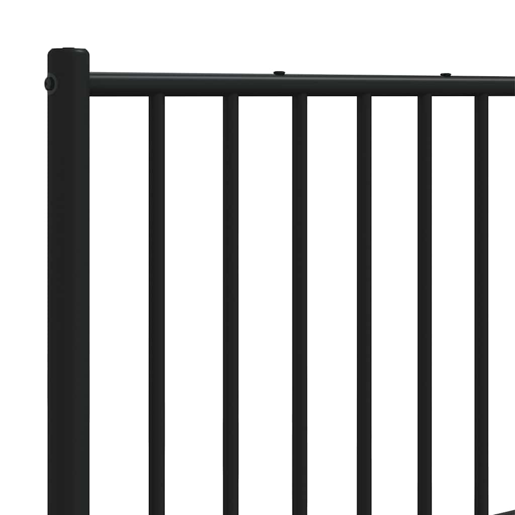 vidaXL Metalowe wymienne wezgłowie, czarne, 120 cm