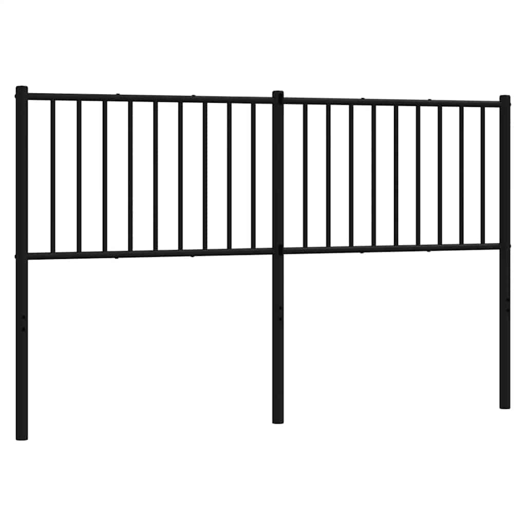 vidaXL Metalowe wymienne wezgłowie, czarne, 160 cm