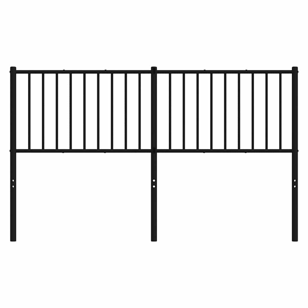vidaXL Metalowe wymienne wezgłowie, czarne, 160 cm