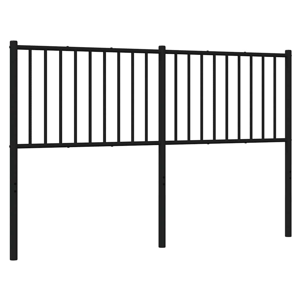 vidaXL Metalowe wymienne wezgłowie, czarne, 160 cm