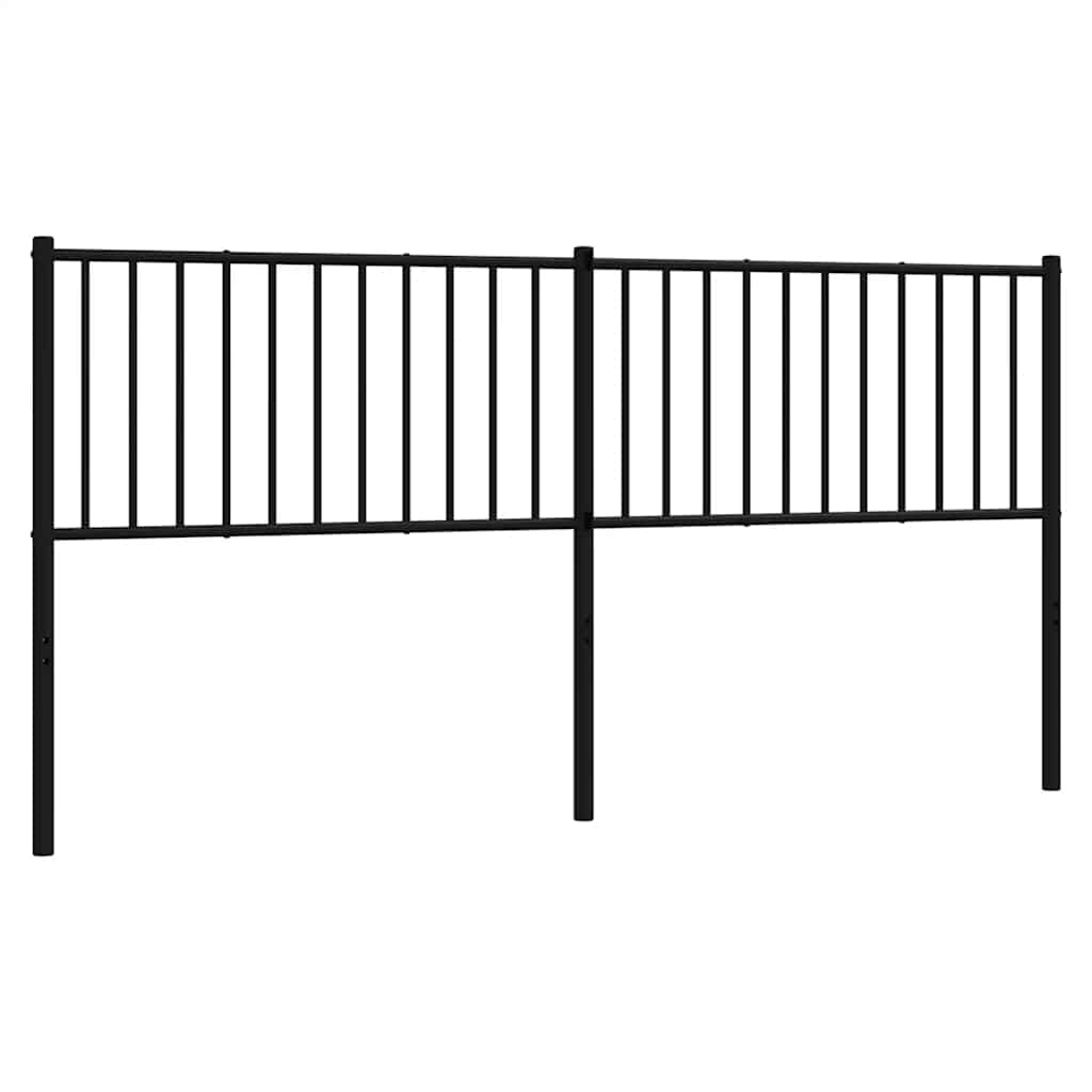 vidaXL Metalowe wymienne wezgłowie, czarne, 180 cm