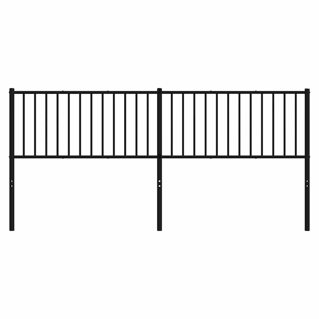 vidaXL Metalowe wymienne wezgłowie, czarne, 200 cm