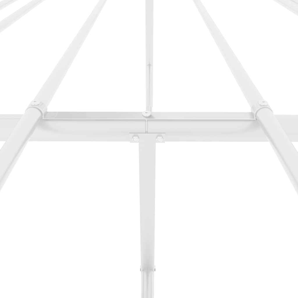vidaXL Metalowa rama łóżka, biała, 140x190 cm