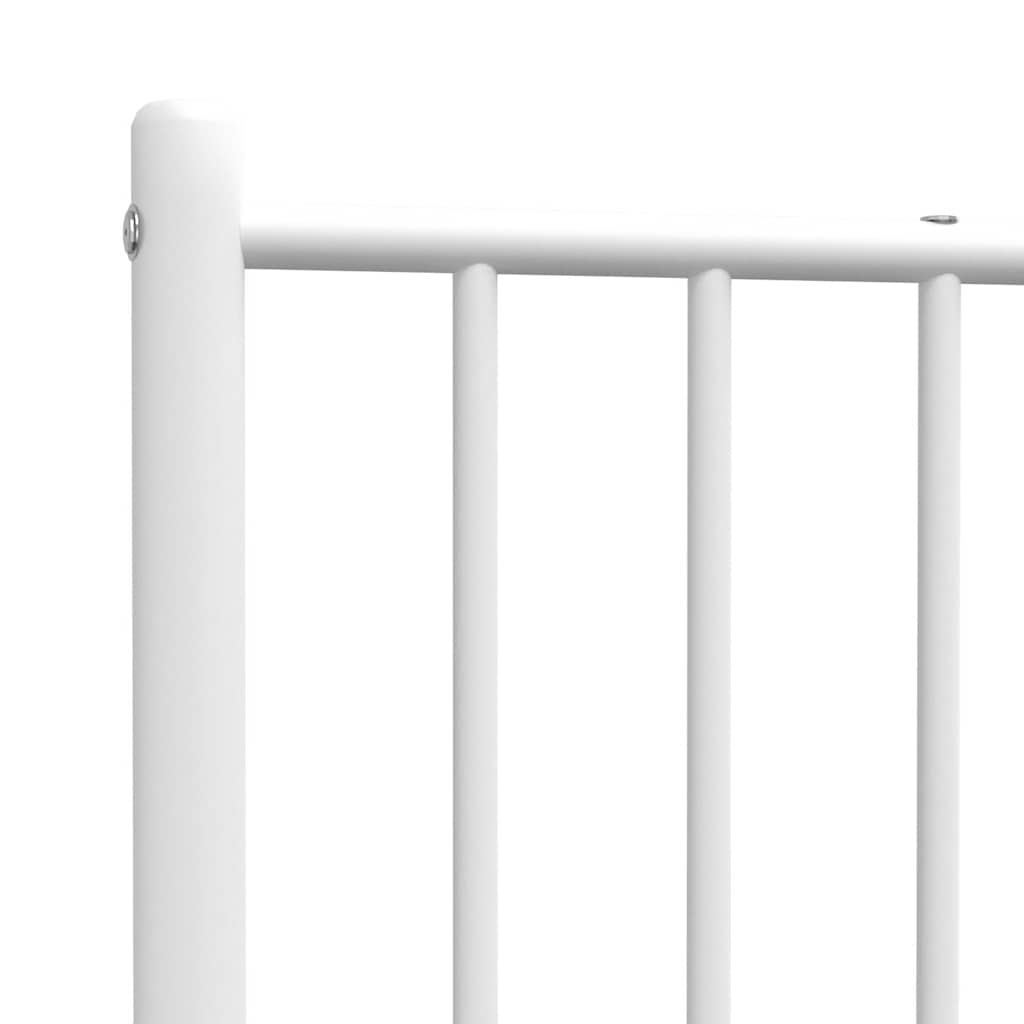vidaXL Metalowe wymienne wezgłowie, białe, 80 cm