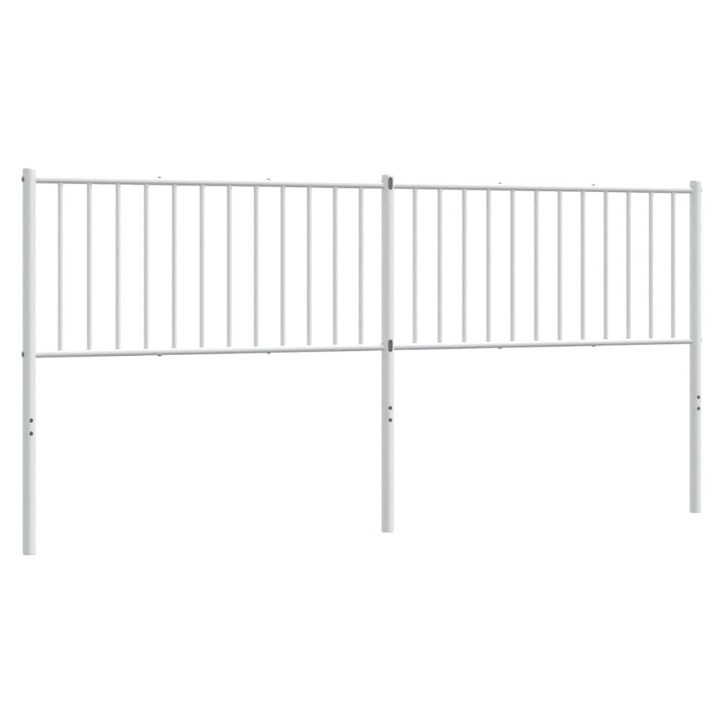 vidaXL Metalowe wymienne wezgłowie, białe, 193 cm