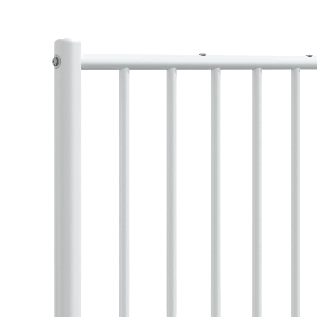 vidaXL Metalowe wymienne wezgłowie, białe, 193 cm