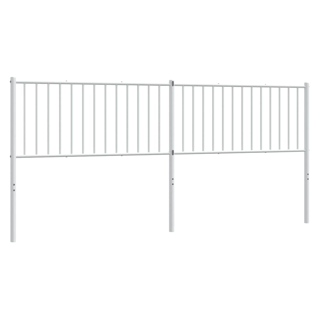 vidaXL Metalowe wymienne wezgłowie, białe, 200 cm
