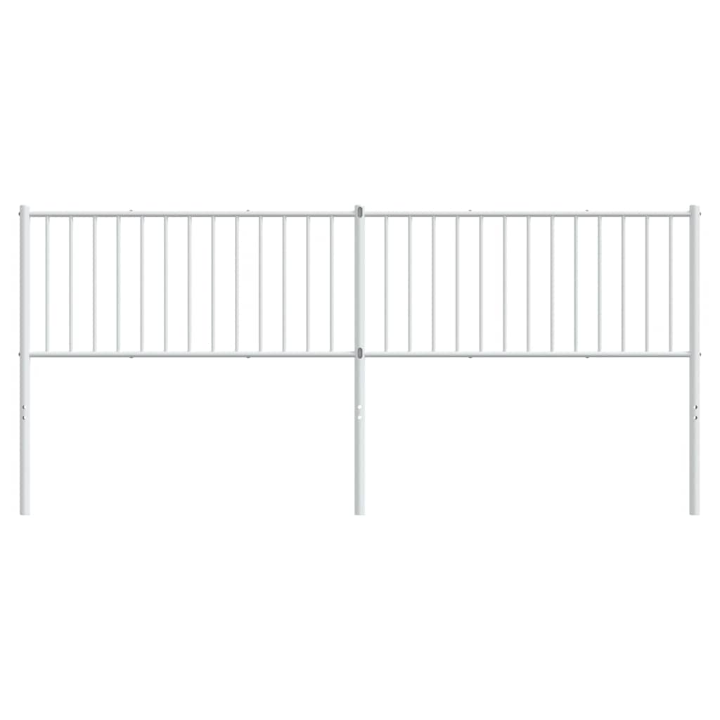 vidaXL Metalowe wymienne wezgłowie, białe, 200 cm
