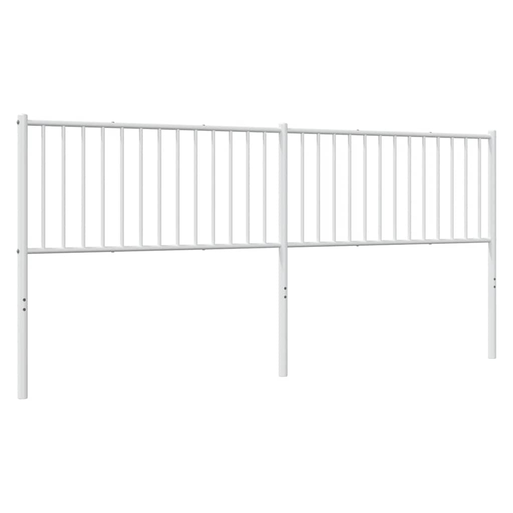 vidaXL Metalowe wymienne wezgłowie, białe, 200 cm