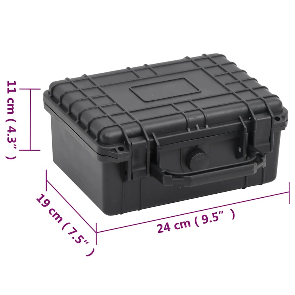 vidaXL Walizka lotnicza, czarna, 24x19x11 cm, PP