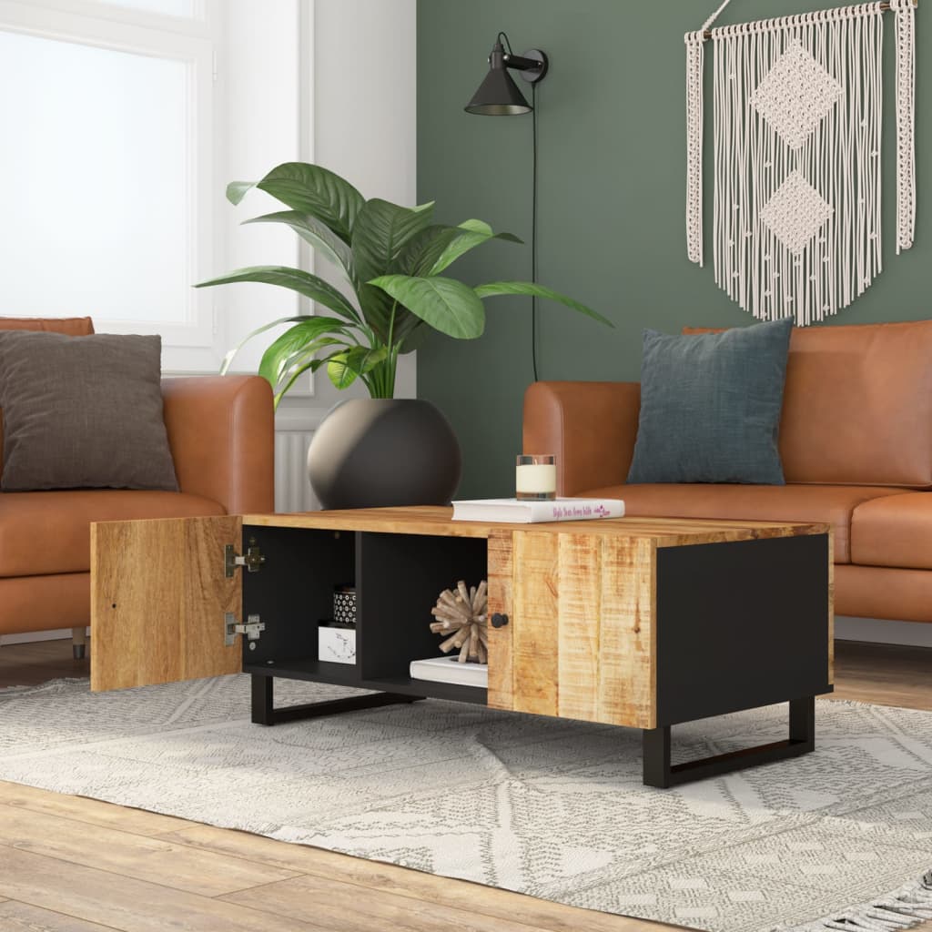 vidaXL Stolik kawowy, 100x54x40 cm, mango i materiał drewnopochodny