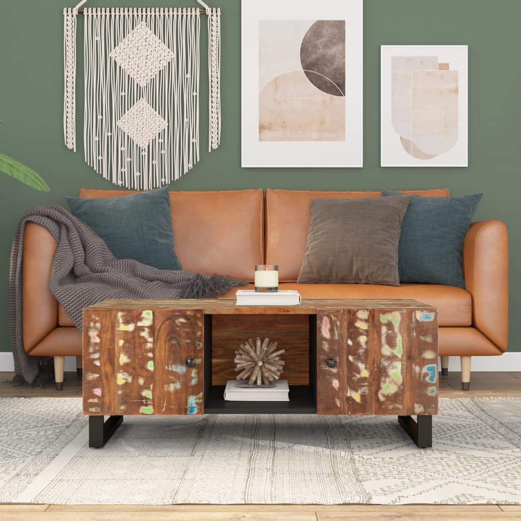 vidaXL Stolik 100x54x40 cm, drewno z odzysku i materiał drewnopochodny