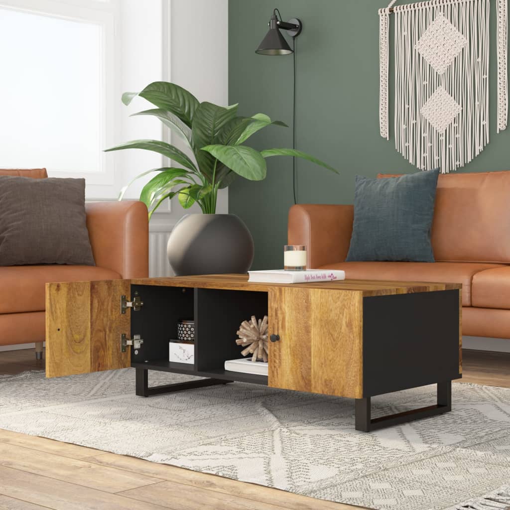 vidaXL Stolik kawowy, 100x54x40 cm, mango i materiał drewnopochodny