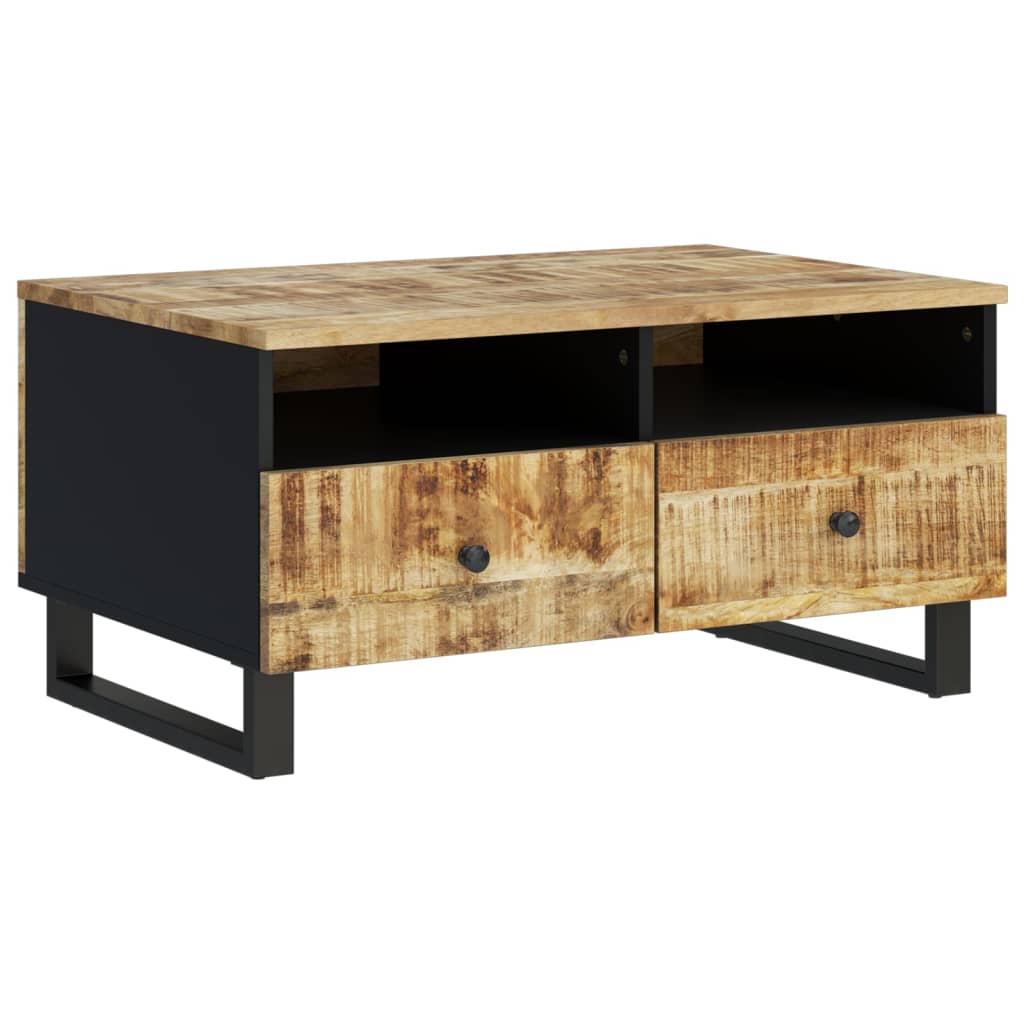 vidaXL Stolik kawowy, 80x54x40 cm, mango i materiał drewnopochodny