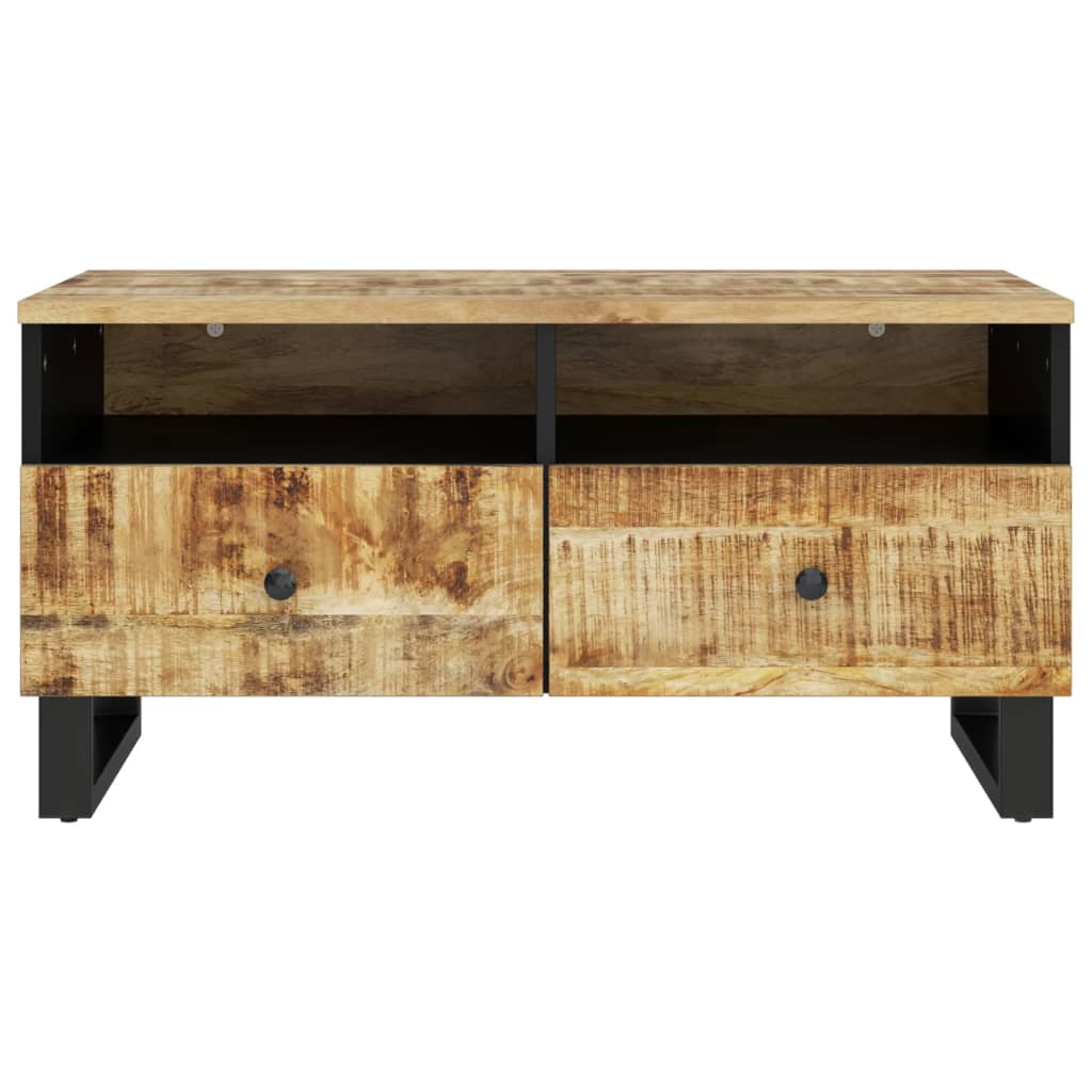 vidaXL Stolik kawowy, 80x54x40 cm, mango i materiał drewnopochodny