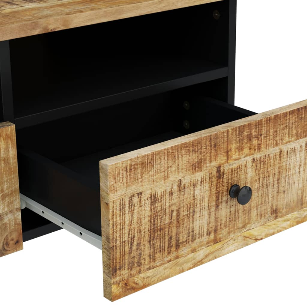 vidaXL Stolik kawowy, 80x54x40 cm, mango i materiał drewnopochodny