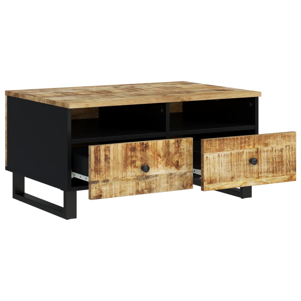 vidaXL Stolik kawowy, 80x54x40 cm, mango i materiał drewnopochodny