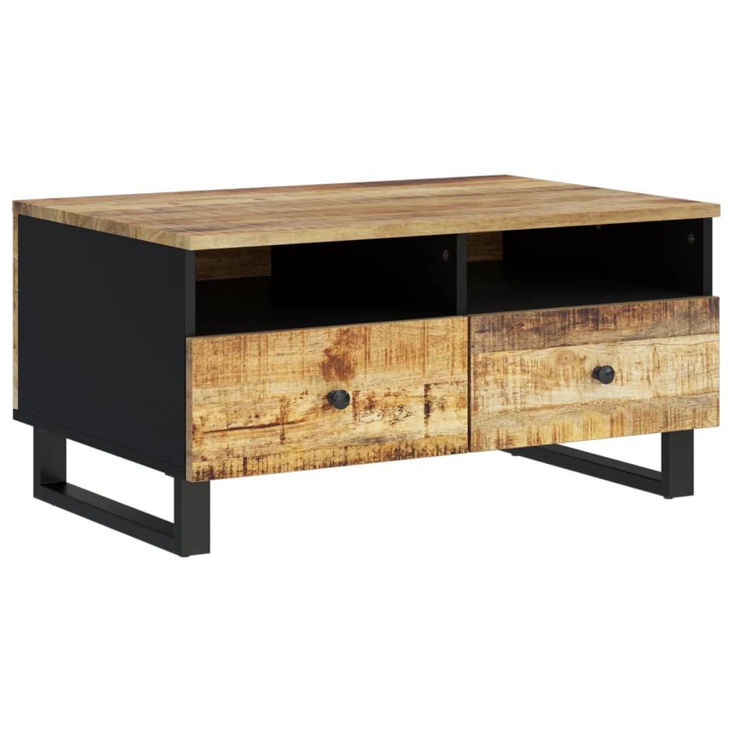 vidaXL Stolik kawowy, 80x54x40 cm, mango i materiał drewnopochodny