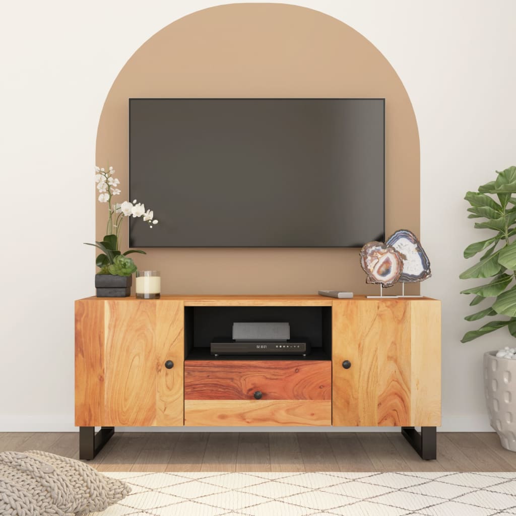 vidaXL Szafka RTV, 105x33,5x46 cm, akacja i materiał drewnopochodny