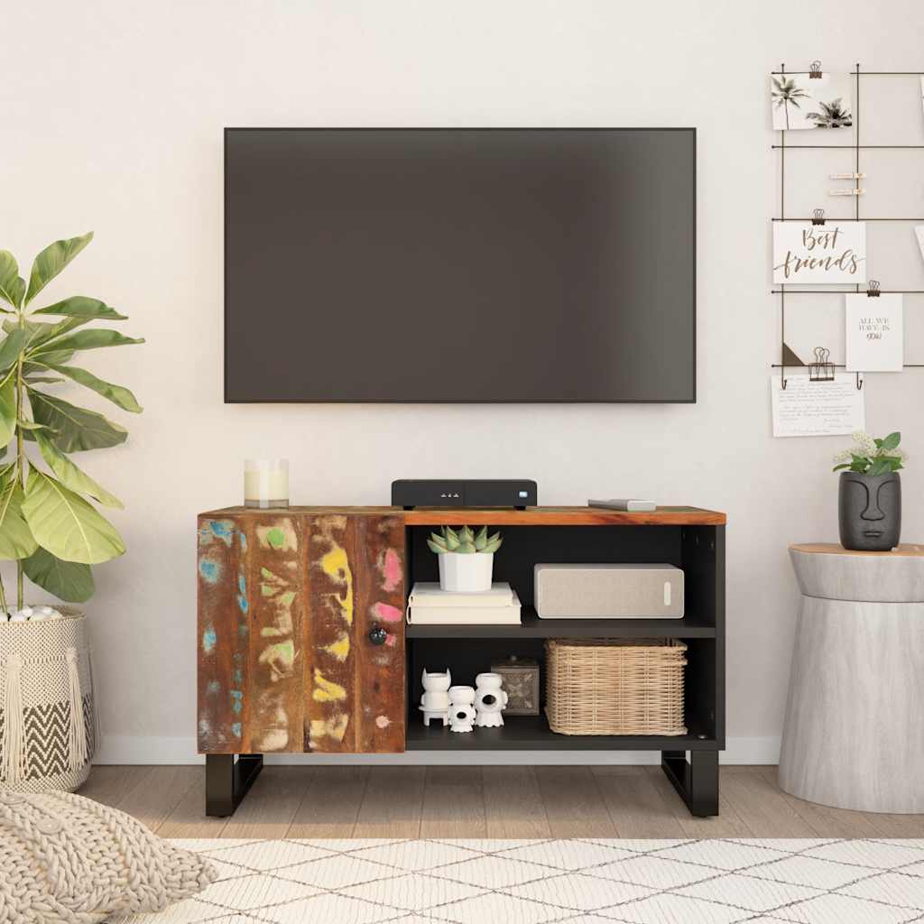vidaXL Szafka RTV, 80x33x46 cm, drewno i materiał drewnopochodny
