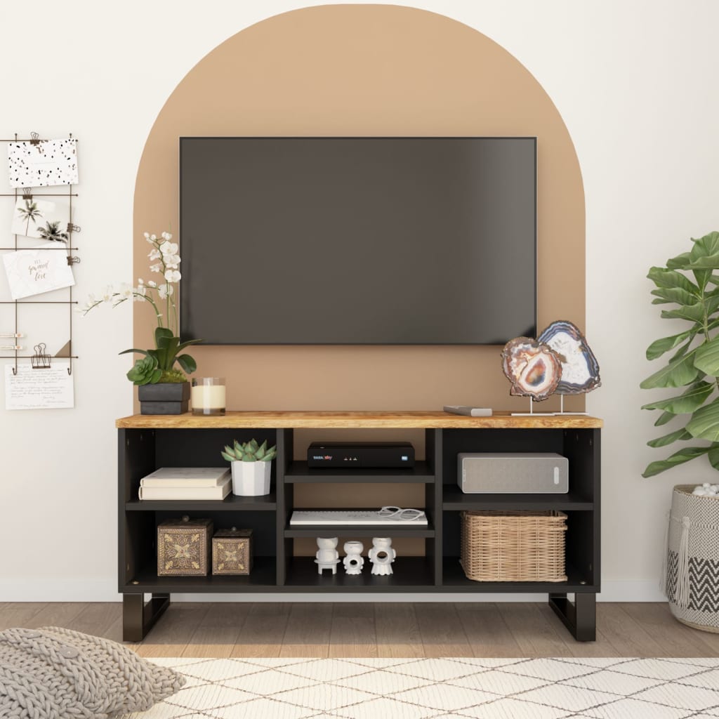 vidaXL Szafka RTV, 100x33x46 cm, mango i materiał drewnopochodny