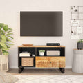 vidaXL Szafka RTV, 80x33x46 cm, mango i materiał drewnopochodny