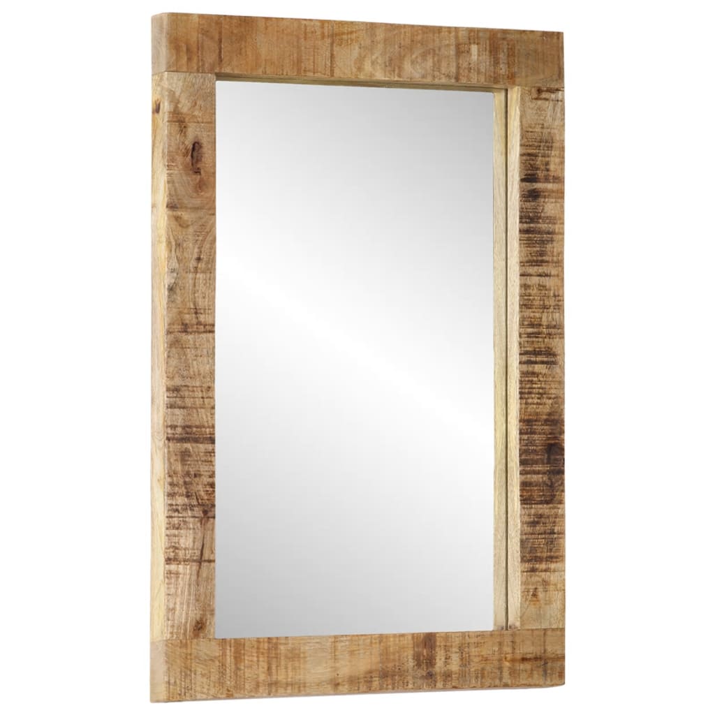vidaXL Lustro, 70x50 cm, lite drewno mango i szkło
