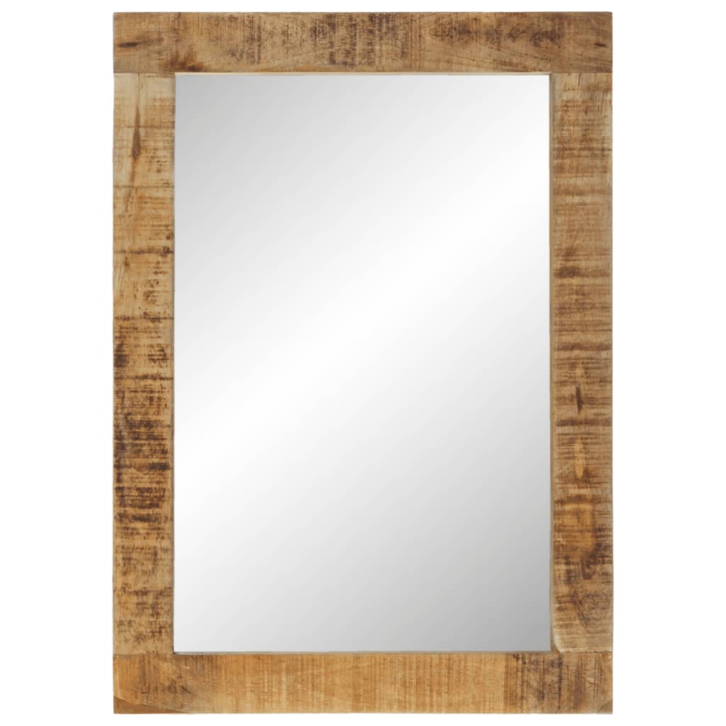 vidaXL Lustro, 70x50 cm, lite drewno mango i szkło