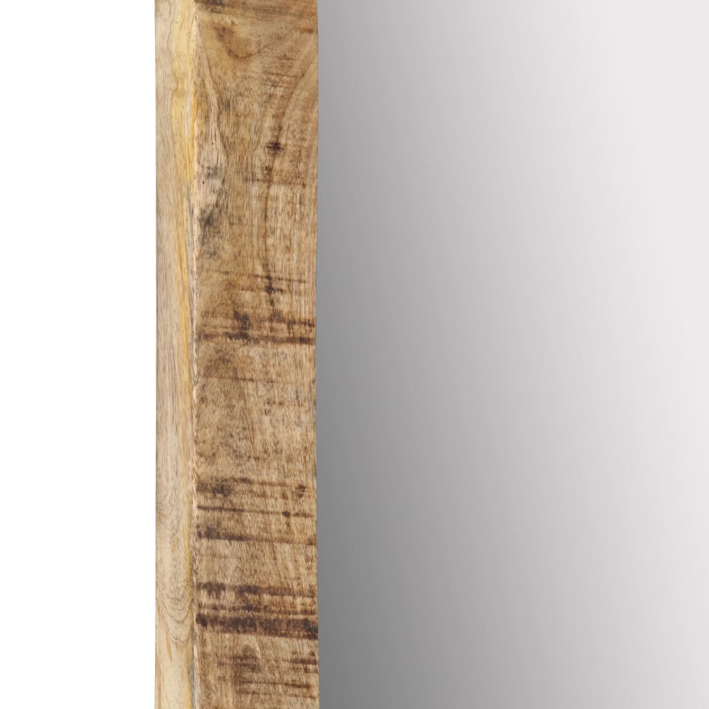 vidaXL Lustro, 70x50 cm, lite drewno mango i szkło