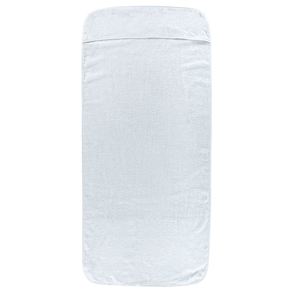 vidaXL Ręczniki plażowe, 2 szt., białe, 60x135 cm, tkanina, 400 g/m²