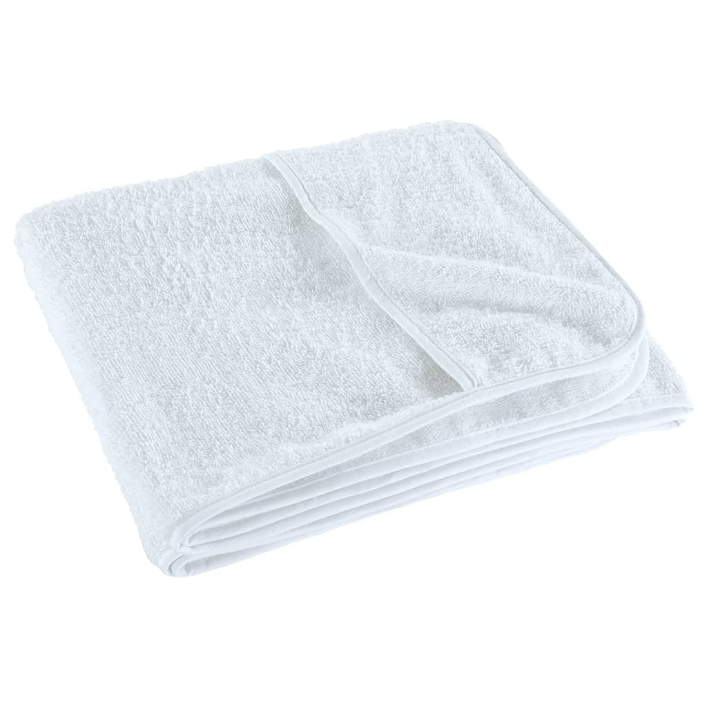 vidaXL Ręczniki plażowe, 2 szt., białe, 60x135 cm, tkanina, 400 g/m²