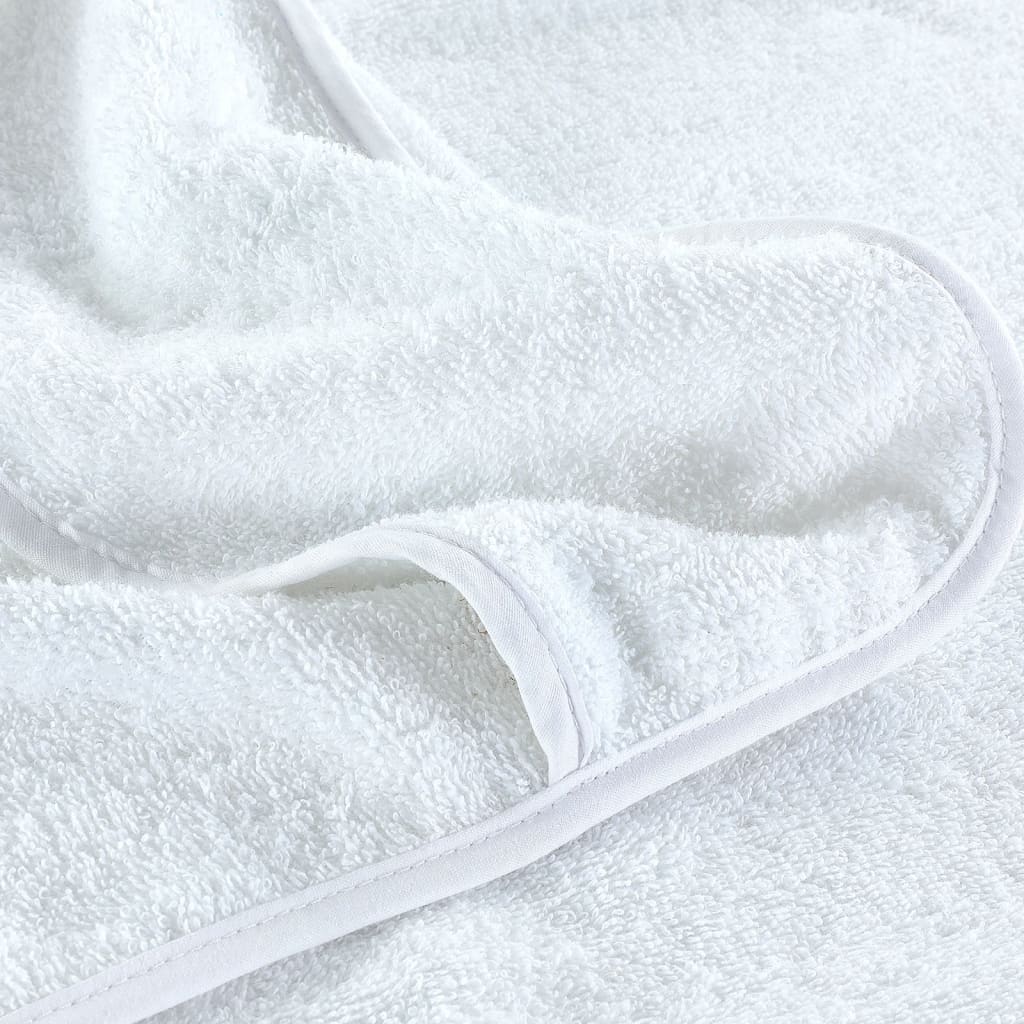 vidaXL Ręczniki plażowe, 2 szt., białe, 60x135 cm, tkanina, 400 g/m²