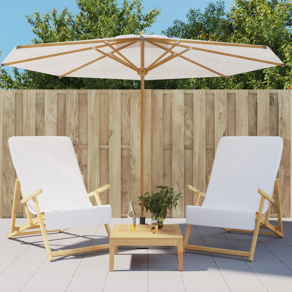 vidaXL Ręczniki plażowe, 2 szt., białe, 60x135 cm, tkanina, 400 g/m²